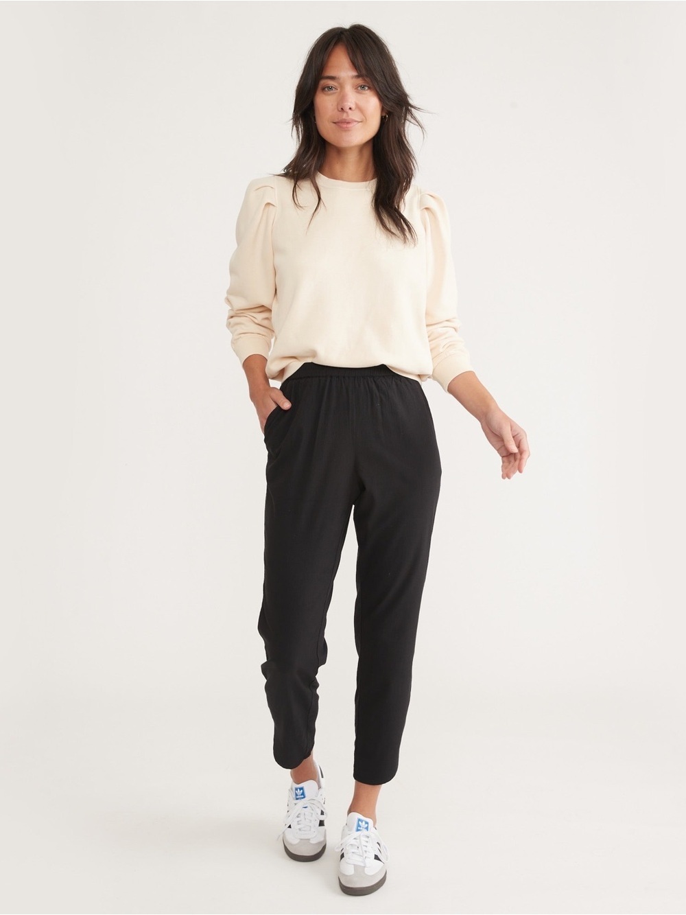 Marine Layer Allison Pant Black Pull On Tapered Pants XS